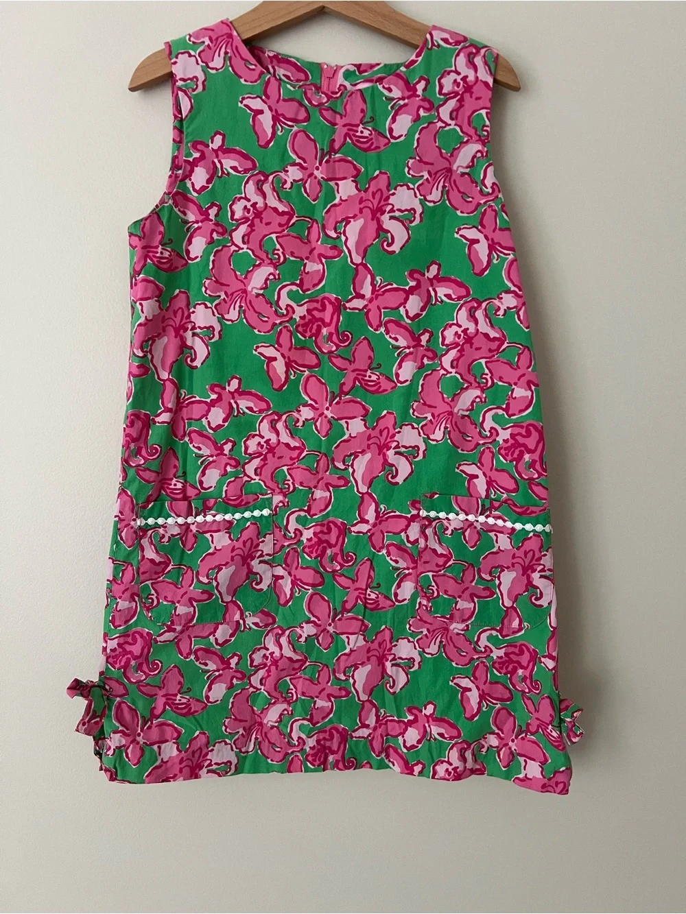 Lilly Pulitzer | Girls’ Pink & Green Butterfly Pattern Dress Size 8